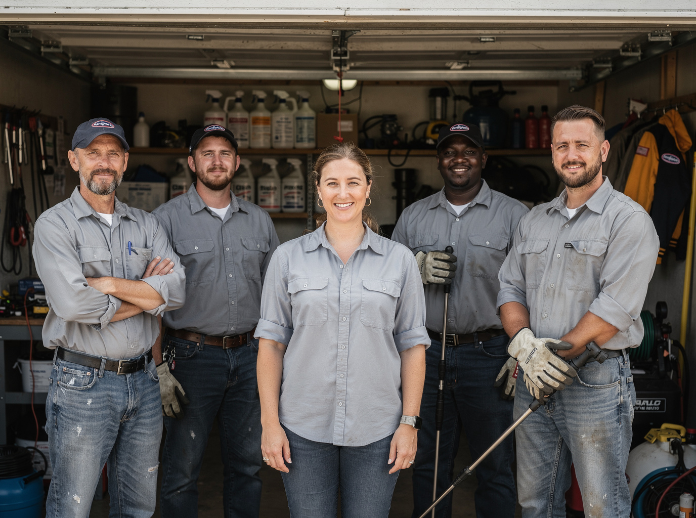 The Pryor Pest Control Pros team at work in Pryor
